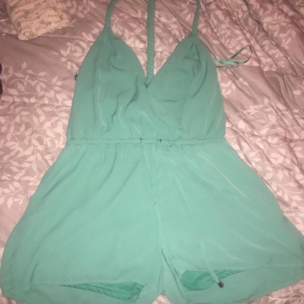Sea foam green romper